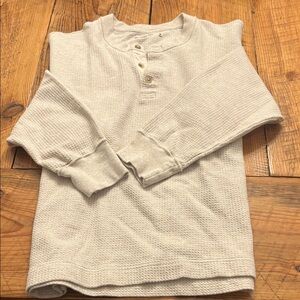 Abercrombie & Fitch Beige Waffle Knit Henley